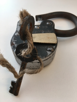 Old castle padlock 